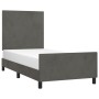 Estructura de cama con cabecero terciopelo gris oscuro 80x200cm de vidaXL, Camas y somieres - Ref: Foro24-3125600, Precio: 14...