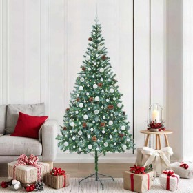 Árbol de Navidad artificial Verde 210 cm PVC y acero en Decoración Festiva y Estacional | Comprar online en Foru.es