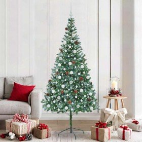 Árbol de Navidad artificial Verde 210 cm PVC y acero en Decoración Festiva y Estacional | Comprar online en Foru.es