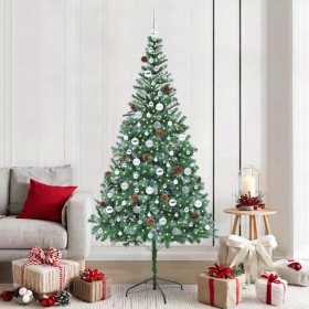 Árbol de Navidad artificial Verde 210 cm PVC y acero en Decoración Festiva y Estacional | Comprar online en Foru.es