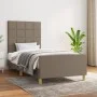 Bed frame with headboard in taupe gray fabric 90x200 cm by vidaXL, Beds and slatted bases - Ref: Foro24-3125029, Price: 139,9...
