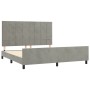 Estructura de cama con cabecero terciopelo gris claro 180x200cm de vidaXL, Camas y somieres - Ref: Foro24-3125769, Precio: 23...