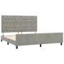 Estructura de cama con cabecero terciopelo gris claro 160x200cm de vidaXL, Camas y somieres - Ref: Foro24-3125946, Precio: 24...