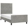 Estructura de cama con cabecero terciopelo gris claro 80x200 cm de vidaXL, Camas y somieres - Ref: Foro24-3125843, Precio: 16...