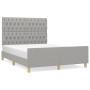 Estructura de cama con cabecero de tela gris claro 140x190 cm de vidaXL, Camas y somieres - Ref: Foro24-3125292, Precio: 219,...