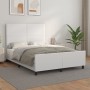Estructura de cama cabecero cuero sintético blanco 140x200 cm de vidaXL, Camas y somieres - Ref: Foro24-3125452, Precio: 242,...