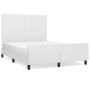 Estructura de cama cabecero cuero sintético blanco 140x200 cm de vidaXL, Camas y somieres - Ref: Foro24-3125452, Precio: 242,...