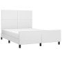 Estructura de cama cabecero cuero sintético blanco 140x200 cm de vidaXL, Camas y somieres - Ref: Foro24-3125452, Precio: 242,...