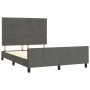 Estructura cama con cabecero terciopelo gris oscuro 140x190 cm de vidaXL, Camas y somieres - Ref: Foro24-3125813, Precio: 206...