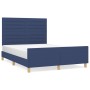 Estructura de cama con cabecero tela gris taupe azul 140x200 cm de vidaXL, Camas y somieres - Ref: Foro24-3125144, Precio: 22...