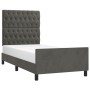 Estructura de cama con cabecero terciopelo gris oscuro 90x190cm de vidaXL, Camas y somieres - Ref: Foro24-3125911, Precio: 14...