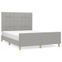 Estructura de cama con cabecero de tela gris claro 140x190 cm de vidaXL, Camas y somieres - Ref: Foro24-3125049, Precio: 225,...