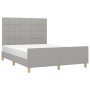 Estructura de cama con cabecero de tela gris claro 140x190 cm de vidaXL, Camas y somieres - Ref: Foro24-3125049, Precio: 225,...