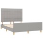 Estructura de cama con cabecero de tela gris claro 140x190 cm de vidaXL, Camas y somieres - Ref: Foro24-3125049, Precio: 225,...