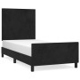 Estructura de cama con cabecero de terciopelo negro 100x200 cm de vidaXL, Camas y somieres - Ref: Foro24-3125619, Precio: 150...