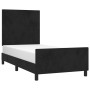 Estructura de cama con cabecero de terciopelo negro 100x200 cm de vidaXL, Camas y somieres - Ref: Foro24-3125619, Precio: 150...