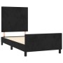 Estructura de cama con cabecero de terciopelo negro 100x200 cm de vidaXL, Camas y somieres - Ref: Foro24-3125619, Precio: 150...