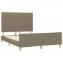 Estructura de cama con cabecero de tela gris taupe 140x190 cm de vidaXL, Camas y somieres - Ref: Foro24-3125053, Precio: 206,...