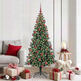 Árbol de Navidad Artificial Preiluminado Verde 180 cm en Decoración Festiva y Estacional | Comprar online en Foru.es