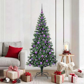 Árbol de Navidad Artificial Preiluminado Verde 180 cm en Decoración Festiva y Estacional | Comprar online en Foru.es