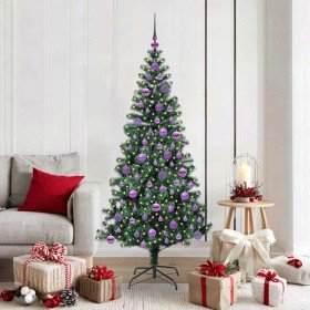 Árbol de Navidad Artificial Preiluminado Verde 180 cm en Decoración Festiva y Estacional | Comprar online en Foru.es