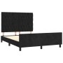 Estructura de cama con cabecero de terciopelo negro 140x190 cm de vidaXL, Camas y somieres - Ref: Foro24-3125936, Precio: 269...