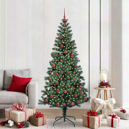 Árbol de Navidad Artificial Preiluminado Verde 210 cm en Decoración Festiva y Estacional | Comprar online en Foru.es