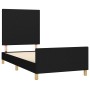 Estructura de cama con cabecero de tela negro 90x190 cm de vidaXL, Camas y somieres - Ref: Foro24-3124857, Precio: 147,75 €, ...