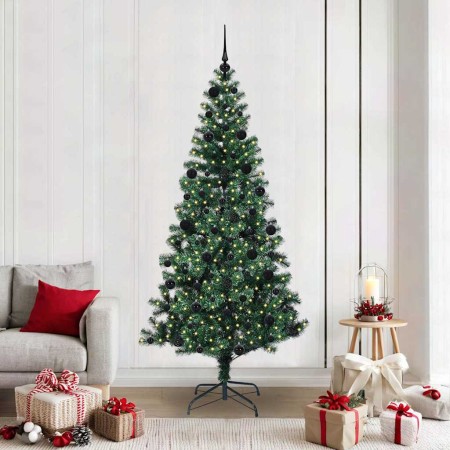 Árbol de Navidad Artificial Preiluminado Verde 210 cm en Decoración Festiva y Estacional | Comprar online en Foru.es