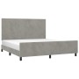 Estructura de cama con cabecero terciopelo gris claro 180x200cm de vidaXL, Camas y somieres - Ref: Foro24-3125647, Precio: 23...
