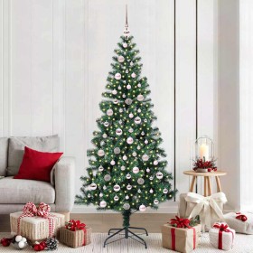Árbol de Navidad Artificial Preiluminado Verde 210 cm en Decoración Festiva y Estacional | Comprar online en Foru.es