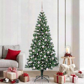 Árbol de Navidad Artificial Preiluminado Verde 210 cm en Decoración Festiva y Estacional | Comprar online en Foru.es