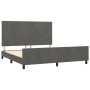 Estructura cama con cabecero terciopelo gris oscuro 160x200 cm de vidaXL, Camas y somieres - Ref: Foro24-3125642, Precio: 210...