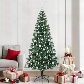 Árbol de Navidad Artificial Preiluminado Verde 210 cm en Decoración Festiva y Estacional | Comprar online en Foru.es