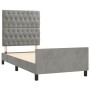 Estructura de cama con cabecero terciopelo gris claro 90x190 cm de vidaXL, Camas y somieres - Ref: Foro24-3125910, Precio: 16...