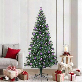 Árbol de Navidad Artificial Preiluminado Verde 210 cm en Decoración Festiva y Estacional | Comprar online en Foru.es