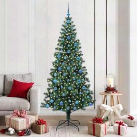 Árbol de Navidad Artificial Preiluminado Verde 210 cm en Decoración Festiva y Estacional | Comprar online en Foru.es