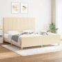 Estructura de cama con cabecero de tela color crema 180x200 cm de vidaXL, Camas y somieres - Ref: Foro24-3125078, Precio: 265...