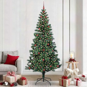 Árbol de Navidad Artificial Preiluminado Verde 240 cm en Decoración Festiva y Estacional | Comprar online en Foru.es