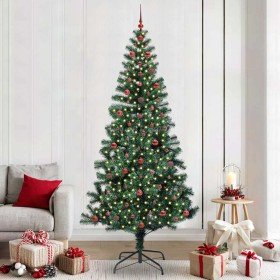 Árbol de Navidad Artificial Preiluminado Verde 240 cm en Decoración Festiva y Estacional | Comprar online en Foru.es