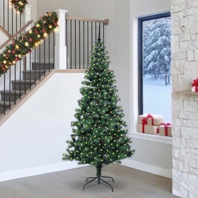 Árbol de Navidad Artificial Preiluminado Verde 240 cm en Decoración Festiva y Estacional | Comprar online en Foru.es
