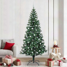 Árbol de Navidad Artificial Preiluminado Verde 240 cm en Decoración Festiva y Estacional | Comprar online en Foru.es