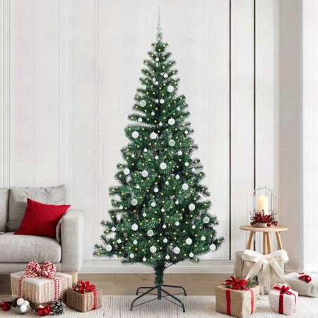 Árbol de Navidad Artificial Preiluminado Verde 240 cm en Decoración Festiva y Estacional | Comprar online en Foru.es