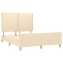 Estructura de cama con cabecero de tela color crema 140x190 cm de vidaXL, Camas y somieres - Ref: Foro24-3124973, Precio: 200...