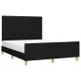 Estructura de cama con cabecero de tela negro 140x190 cm de vidaXL, Camas y somieres - Ref: Foro24-3125132, Precio: 225,47 €,...