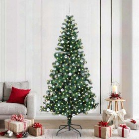 Árbol de Navidad Artificial Preiluminado Verde 240 cm en Decoración Festiva y Estacional | Comprar online en Foru.es
