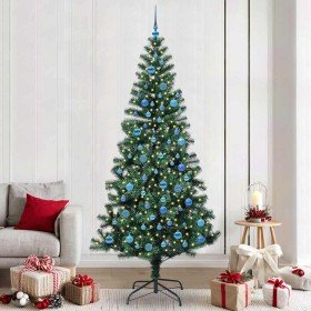 Árbol de Navidad Artificial Preiluminado Verde 240 cm en Decoración Festiva y Estacional | Comprar online en Foru.es