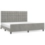 Estructura de cama con cabecero terciopelo gris claro 200x200cm de vidaXL, Camas y somieres - Ref: Foro24-3126019, Precio: 25...