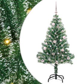 Árbol de Navidad Artificial Nevado con Luz LED Verde y 150 cm en Decoración Festiva y Estacional | Comprar online en Foru.es