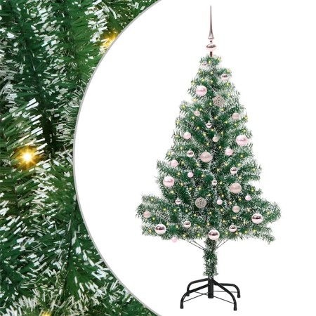 Árbol de Navidad Artificial Nevado con Luz LED Verde y 150 cm en Decoración Festiva y Estacional | Comprar online en Foru.es